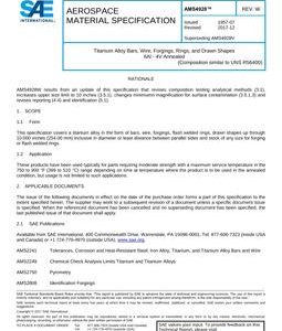 SAE AMS4928 Revision W