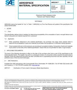 SAE AMS2249 Revision J