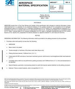 SAE AMS2429 Revision E