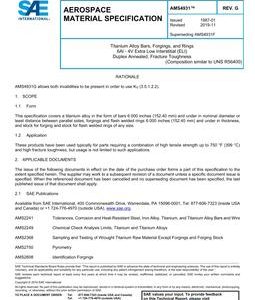 SAE AMS4931 Revision G