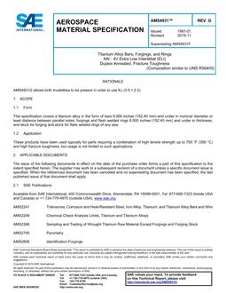 SAE AMS4931 Revision G SAE AMS4931 Revision G