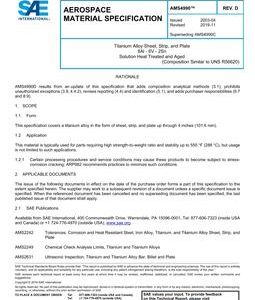 SAE AMS4990 Revision D