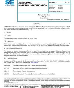 SAE AMS4932 Revision D