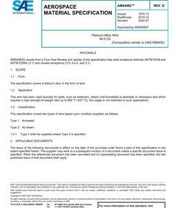 SAE AMS4982 Revision G