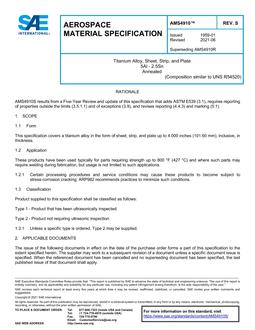 SAE AMS4910 Revision S SAE AMS4910 Revision S