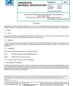 SAE AMS4785 Revision K