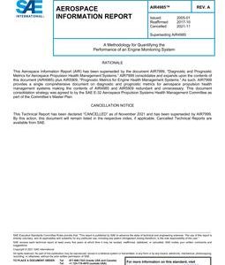 SAE AIR4985 Revision A