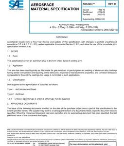 SAE AMS4233 Revision D