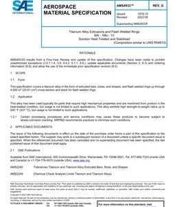 SAE AMS4933 Revision G