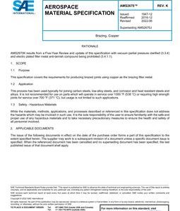 SAE AMS2670 Revision K