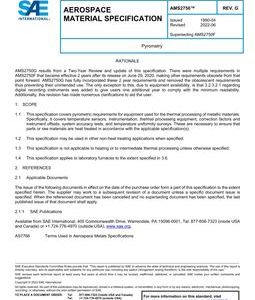 SAE AMS2750 Revision G