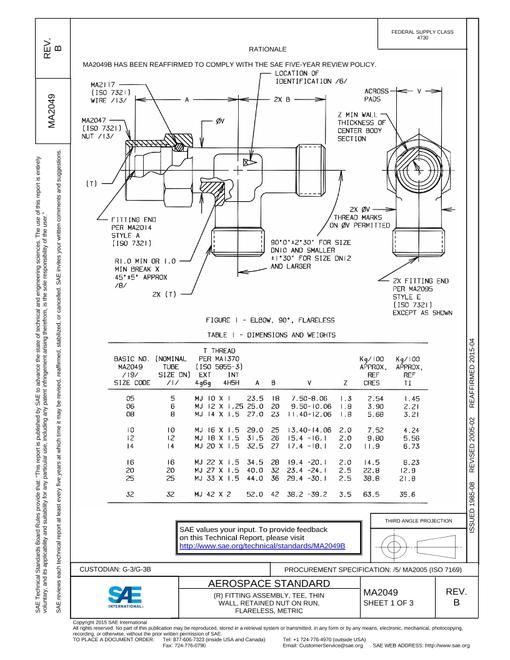 SAE MA2049B