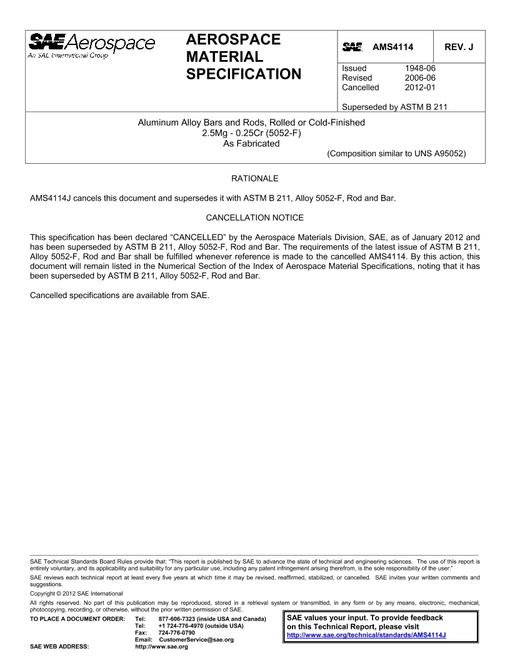 SAE AMS4114J