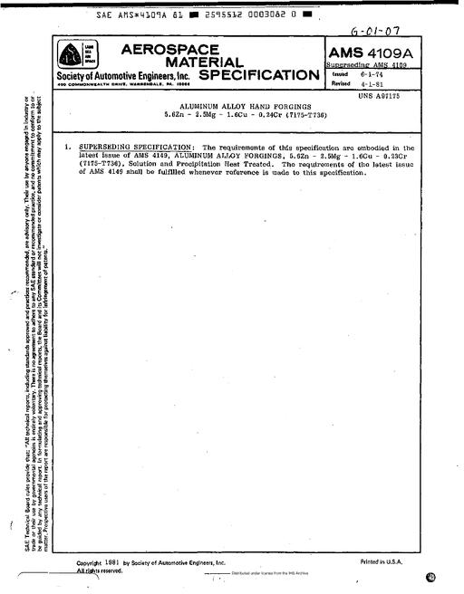 SAE AMS4109A