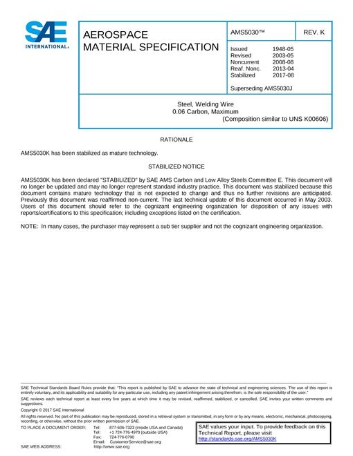 SAE AMS5030K