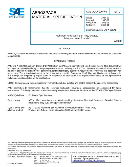 SAE AMSQQA200/4C