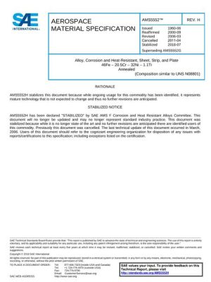 SAE AMS5552H