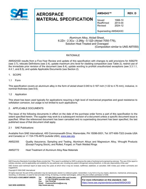 SAE AMS4243D